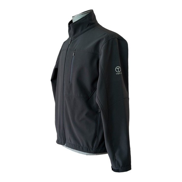Men’s Windbreaker TUMI T-Tech Black Insulated Jacket Zip Up Collar Jacket Size L - Picture 5 of 10